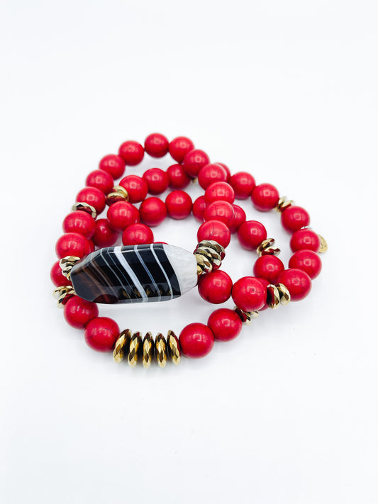 The Beauty of Red #2 - Gemstone Bracelet