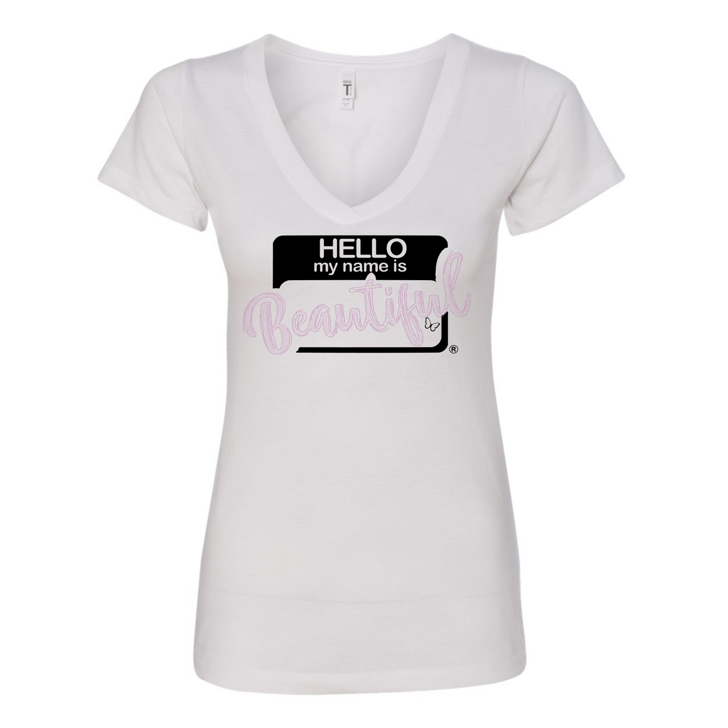 Hello Beautiful - Bling Vneck