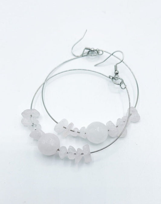 Earrings - Rose Quartz