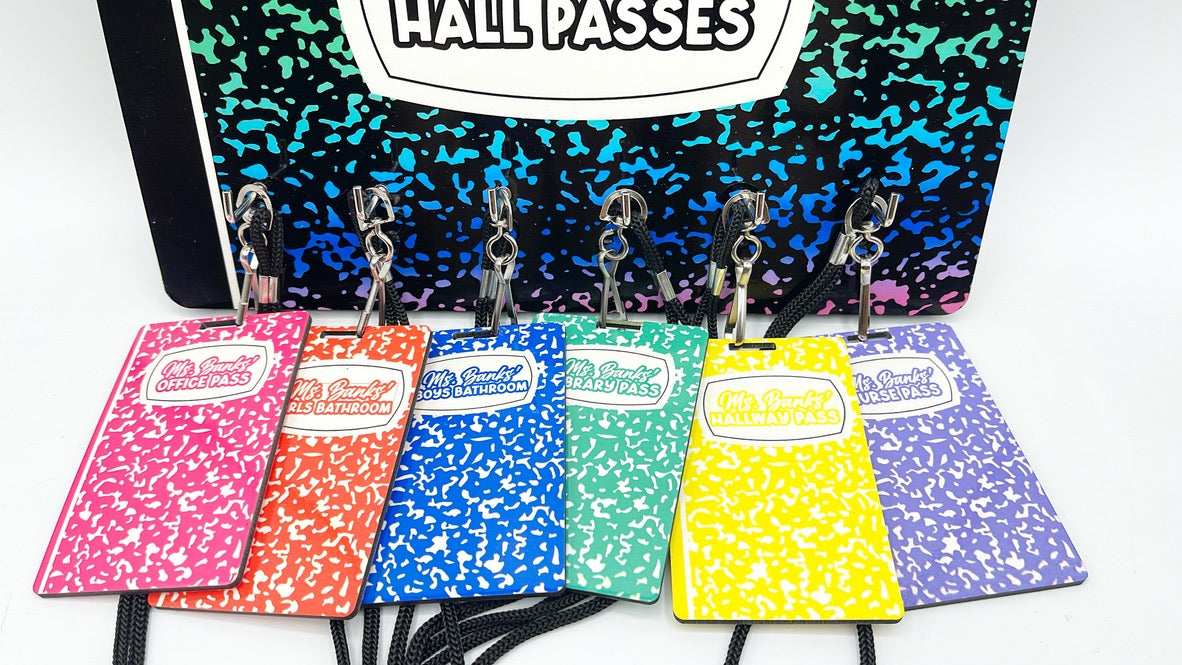 Hall Pass Holder with Passes