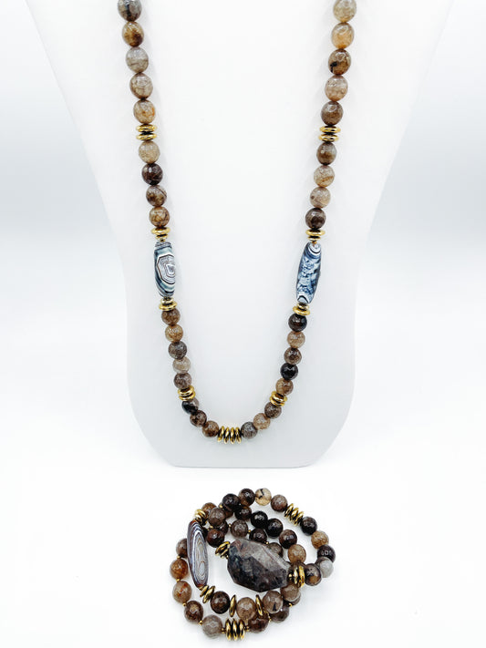 Truth Collection - Brown Agate Necklace