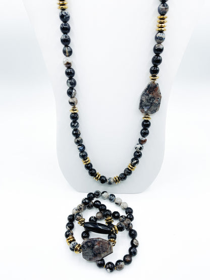 Truth Collection - Black Agate Necklace