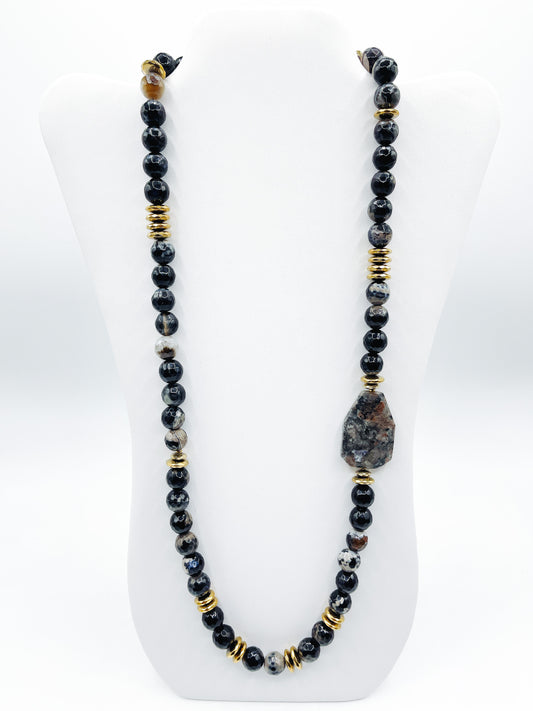 Truth Collection - Black Agate Necklace