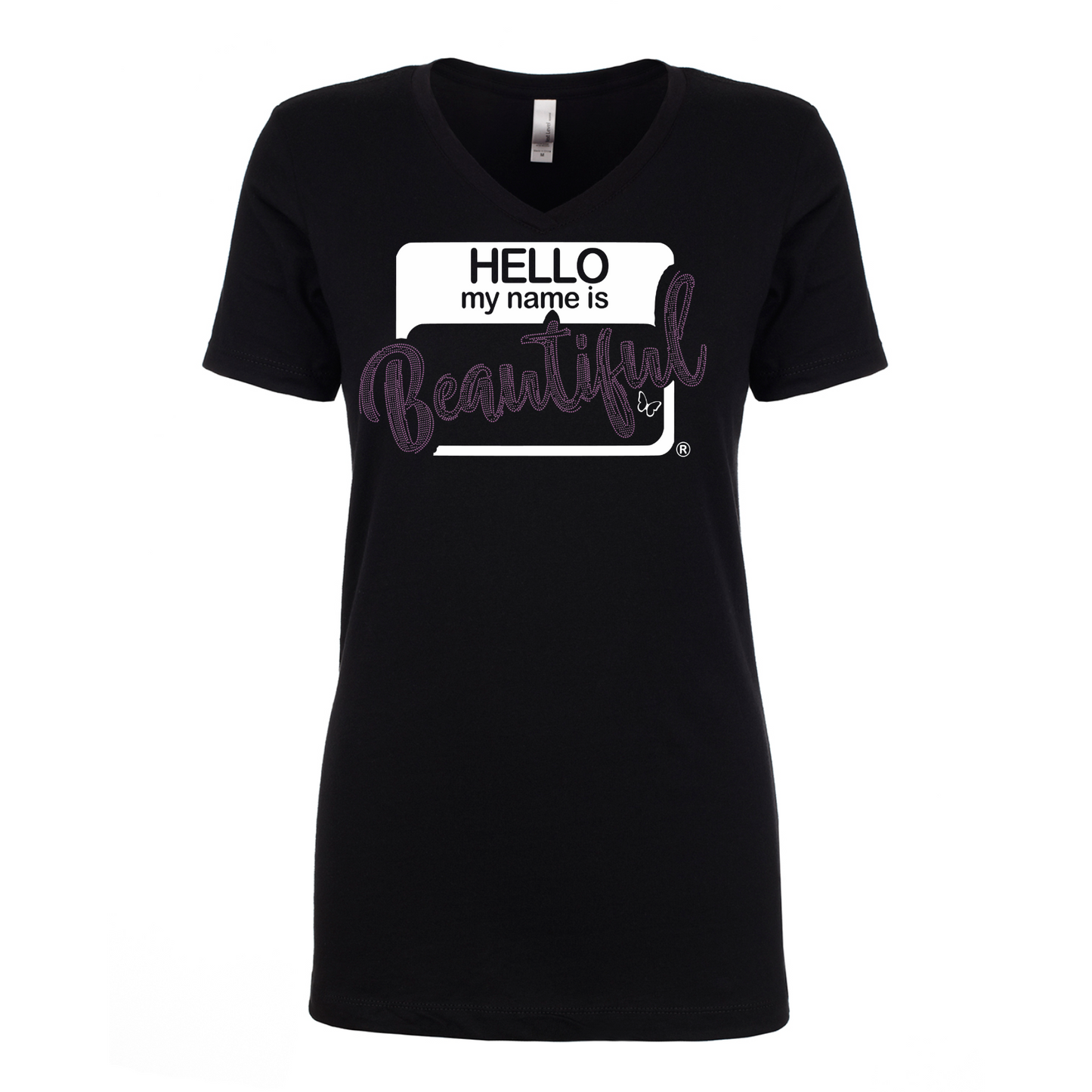 Hello Beautiful - Bling Vneck