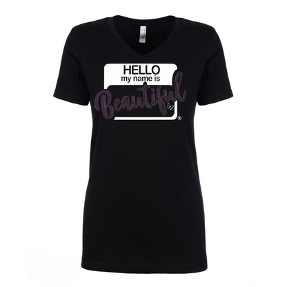 Hello Beautiful - Bling Vneck