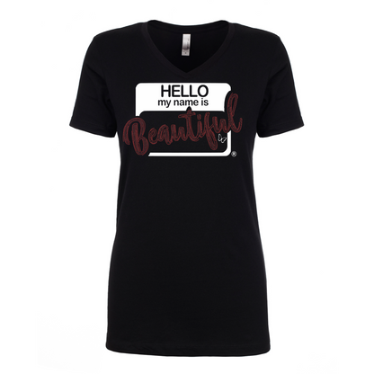 Hello Beautiful - Bling Vneck