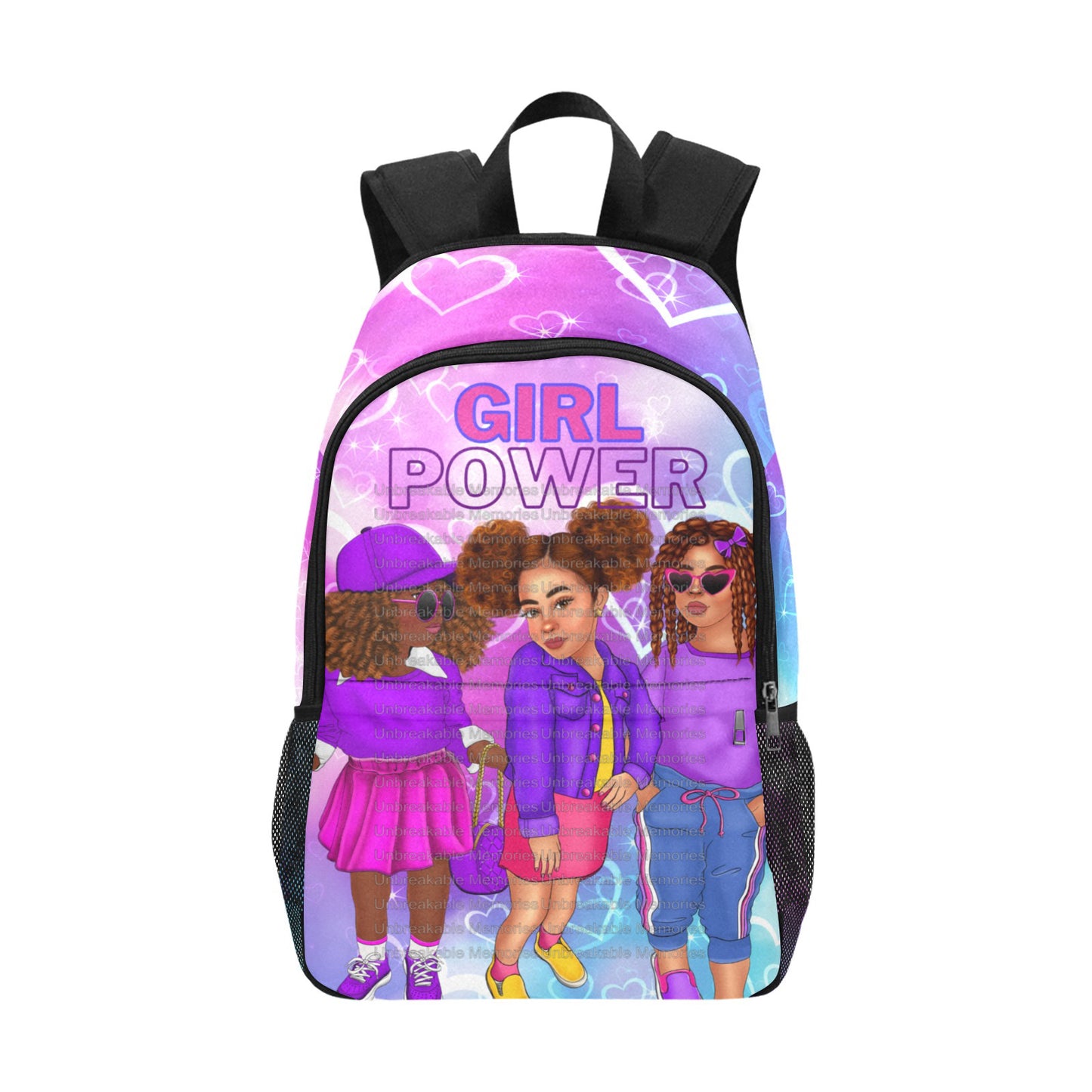 Girl Power Backpack with mesh side pockets