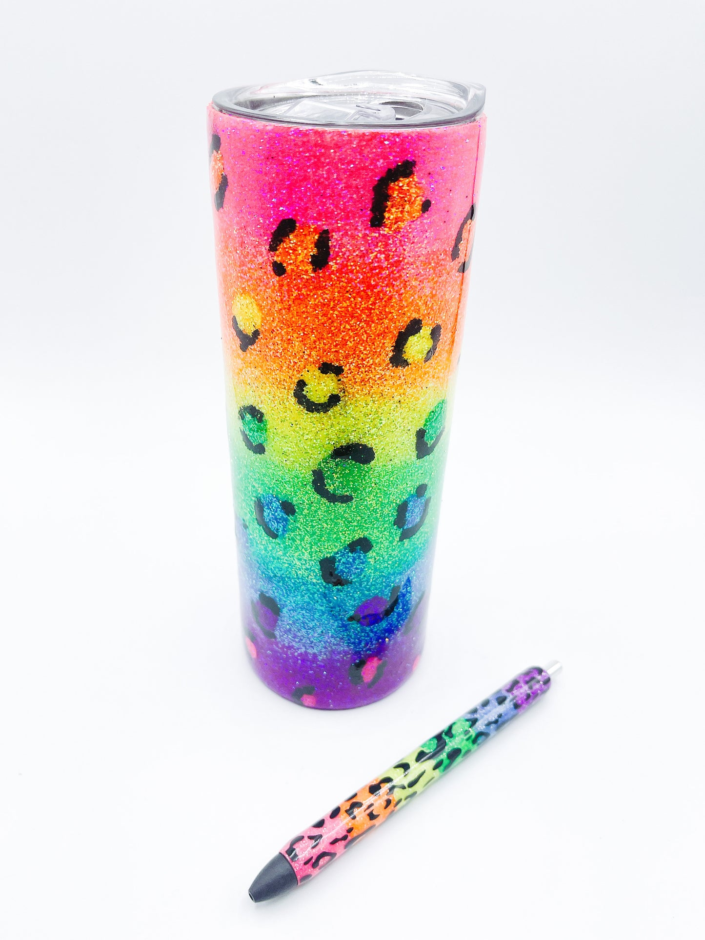 Neon Leopard tumbler