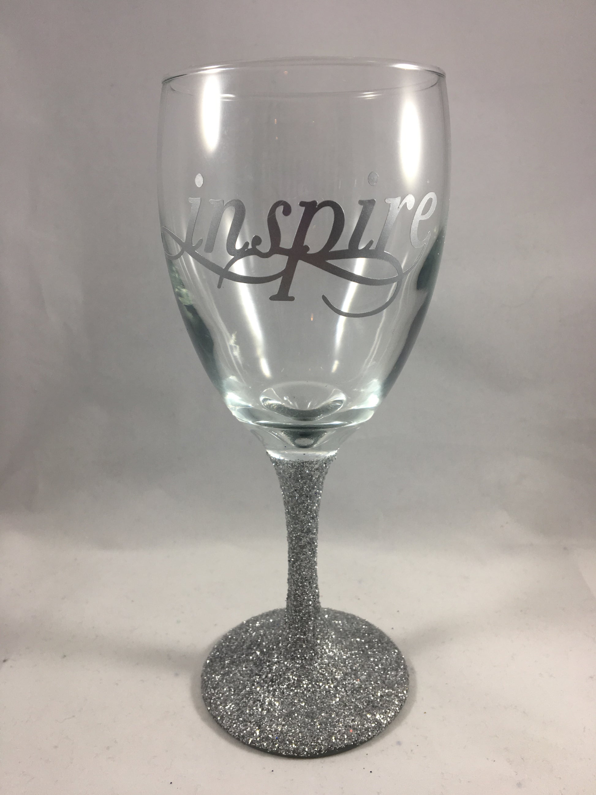 Inspirational glitterstem glass - Unbreakable Memories