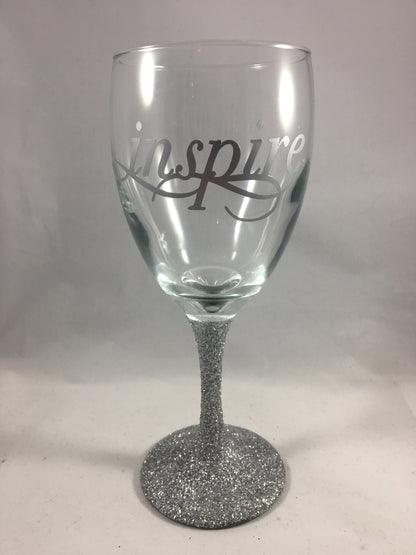 Inspirational glitterstem glass - Unbreakable Memories