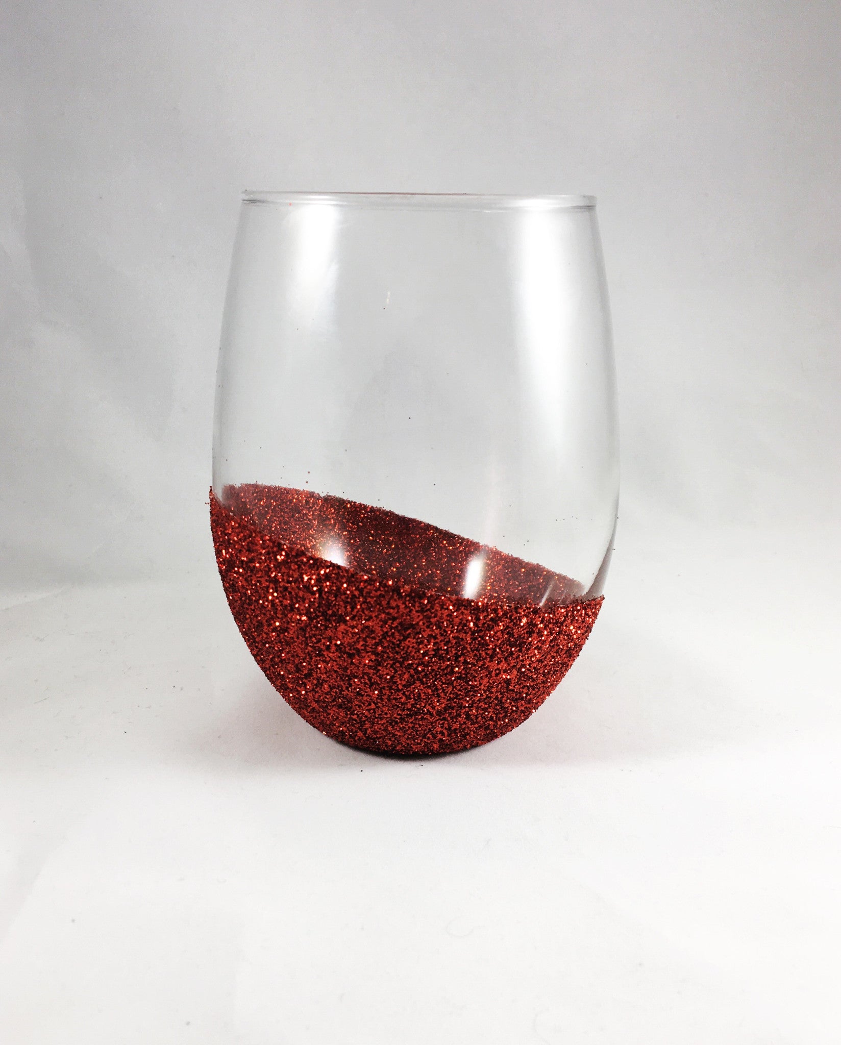 Stemless glitter bottom glass - Unbreakable Memories