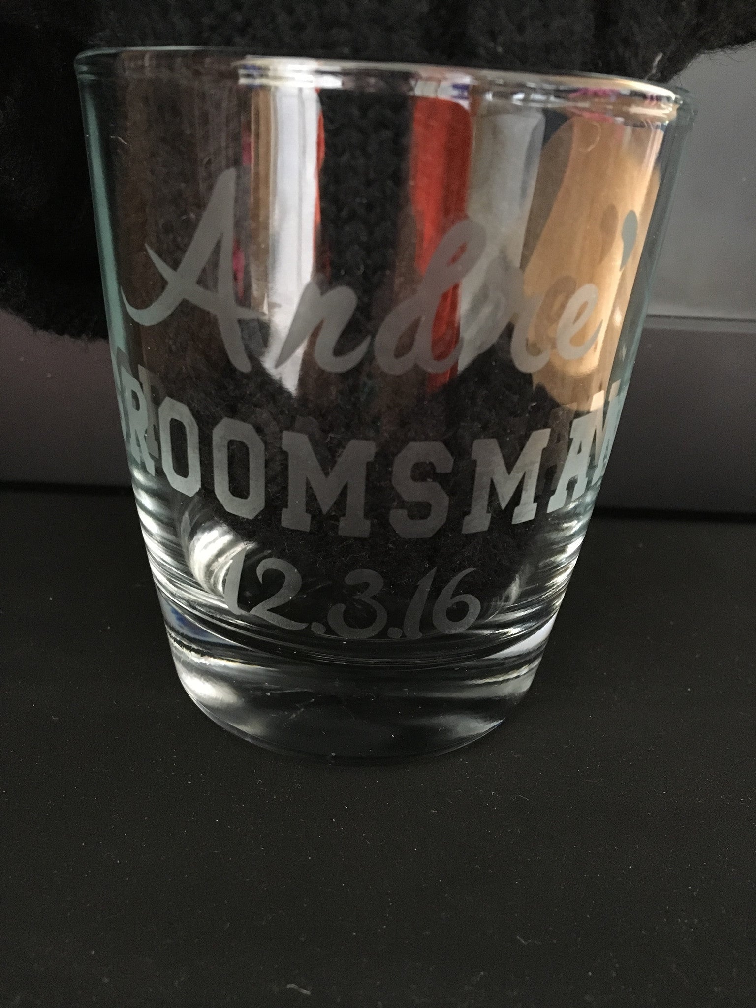 Etched men's cocktail glass - Unbreakable Memories