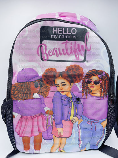 Girl Power Backpack with mesh side pockets