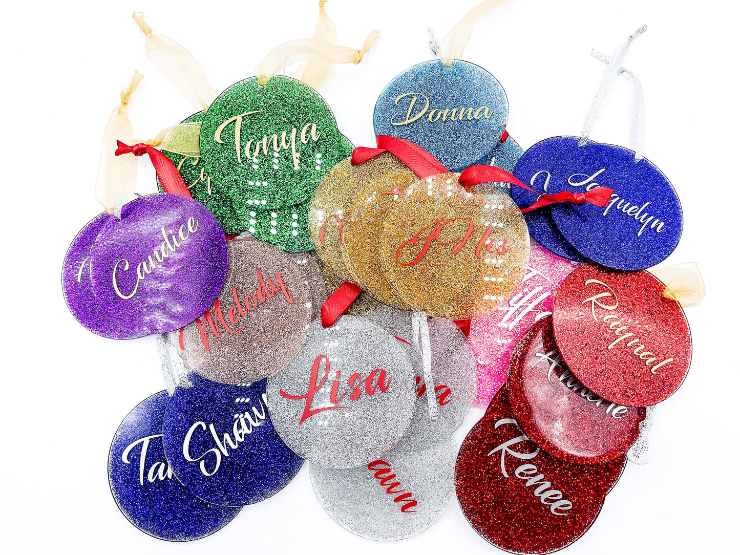 Personalized glitter ornament (acrylic)