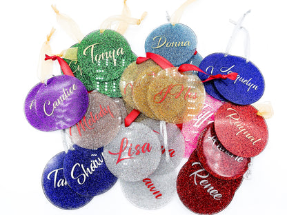 Personalized glitter ornament (acrylic)