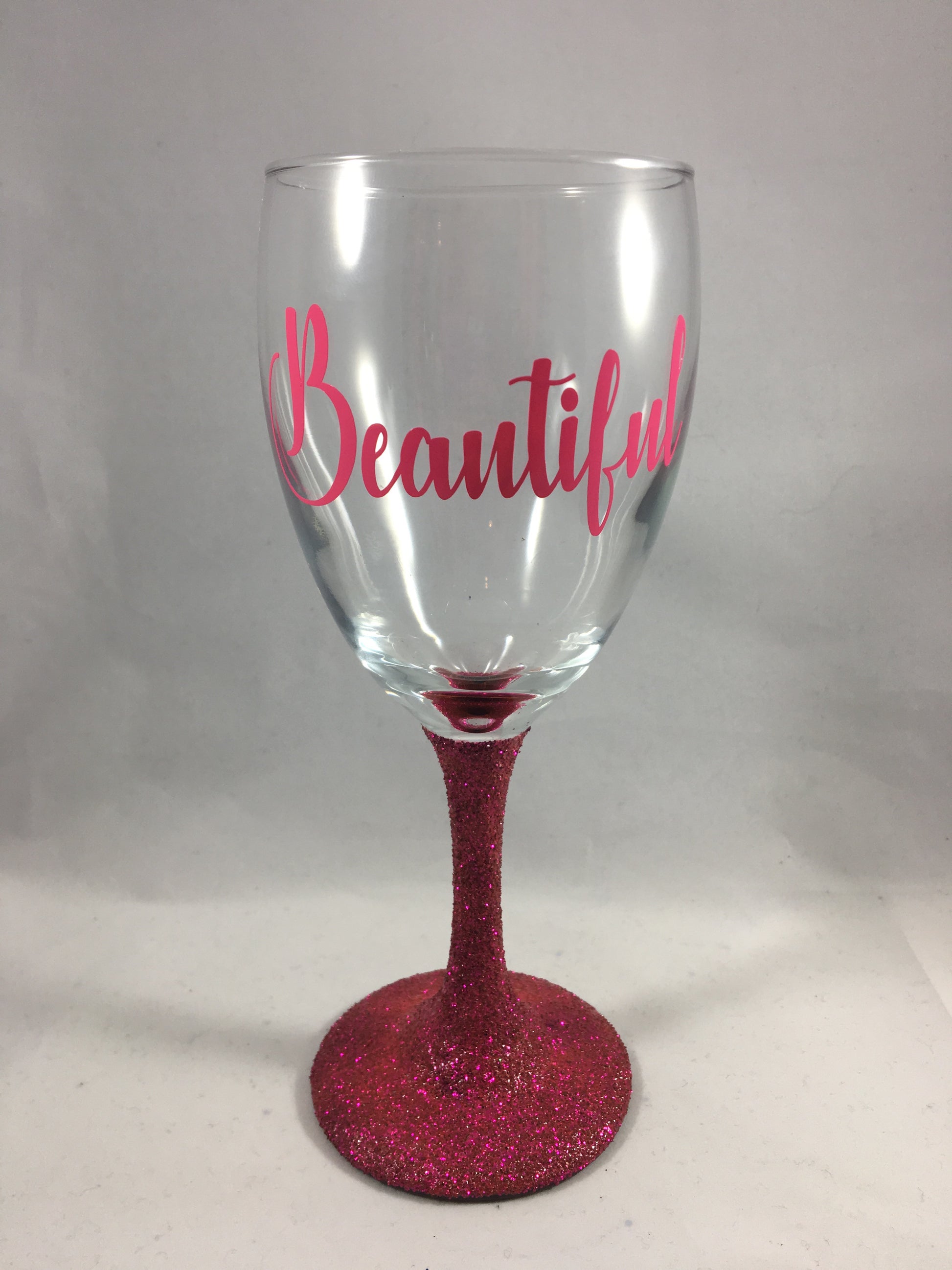 Inspirational glitterstem glass - Unbreakable Memories
