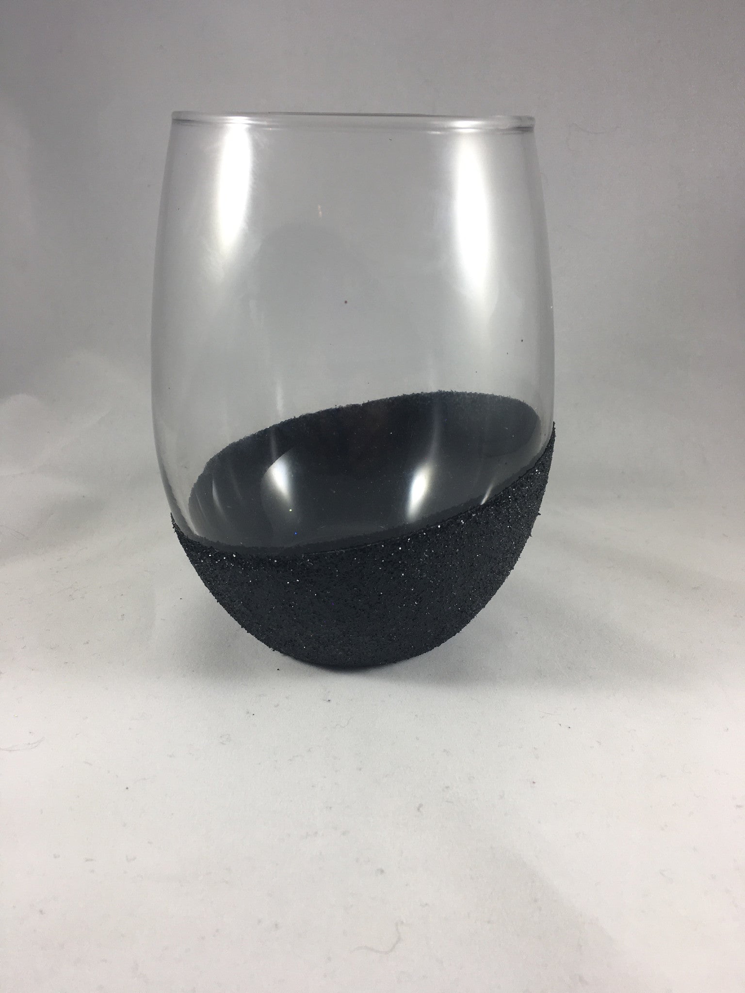 Stemless glitter bottom glass - Unbreakable Memories