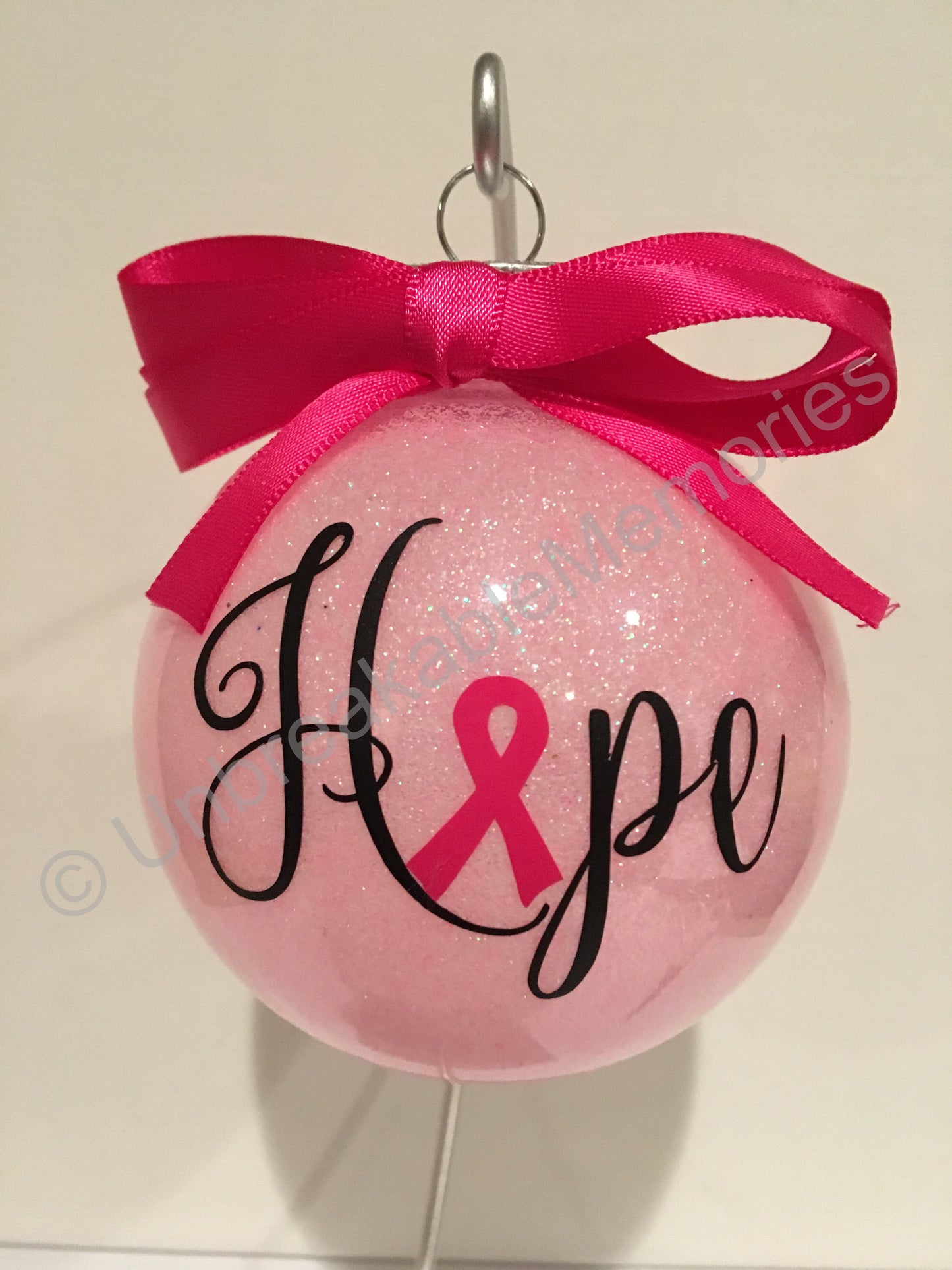 Breast Cancer Awareness ornament - Unbreakable Memories