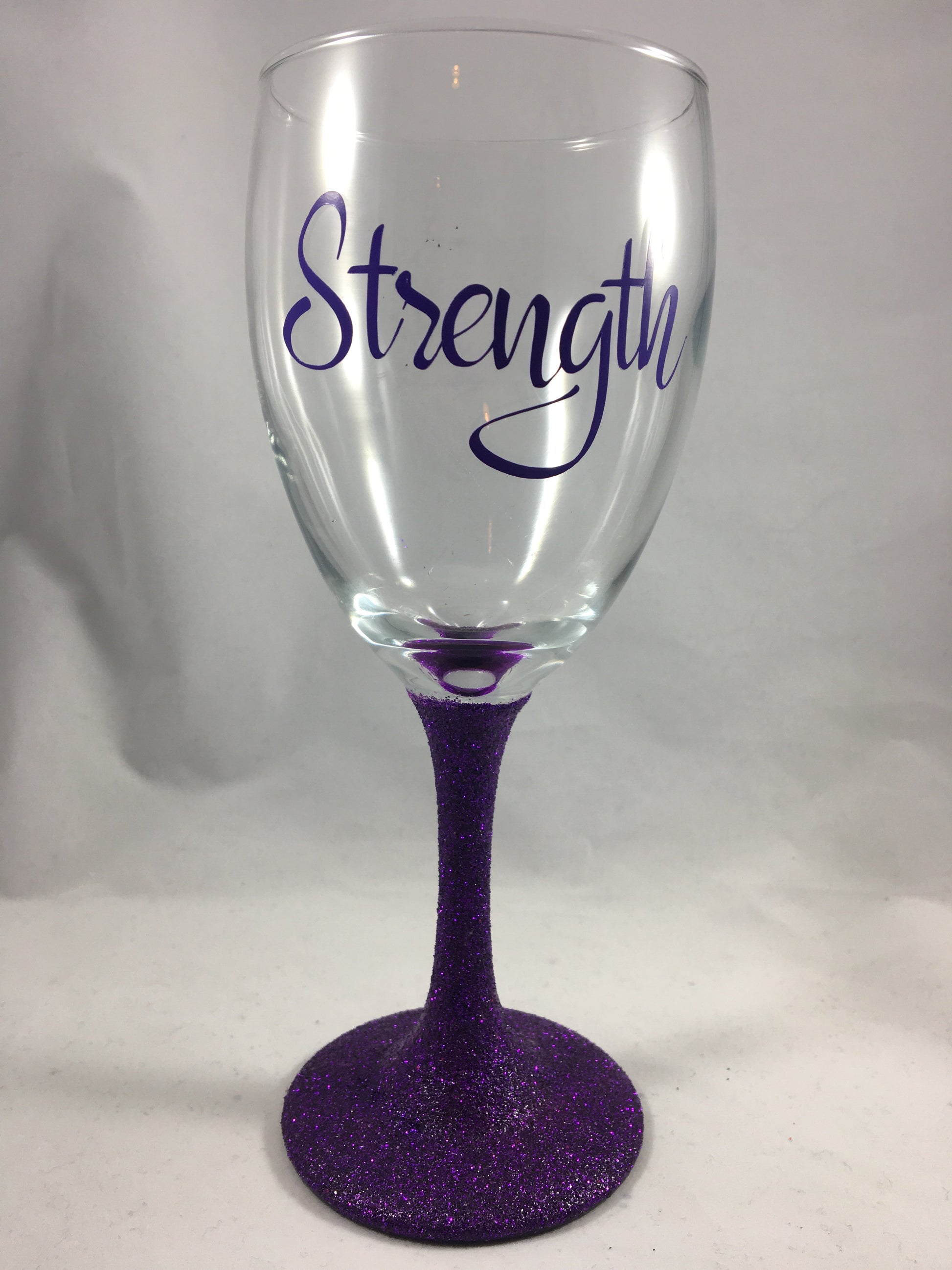 Inspirational glitterstem glass - Unbreakable Memories